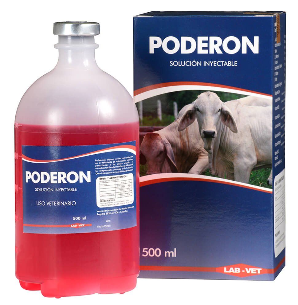 Poderon reconstituyente para bovinos, ovinos y caprinos Poderon reconstituyente para bovinos, ovinos y caprinos